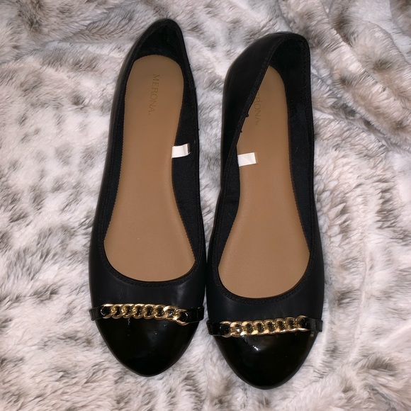 Merona Shoes - Black and gold ballet flats